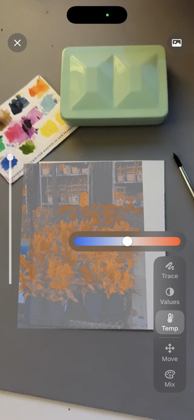 Color temperature screenshot